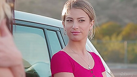 Two lesbian sex in the kitchen