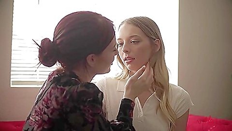 Sexy blonde in black lingerie and kennedy's wet