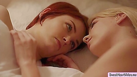 Cute blonde fucked by sexy girls